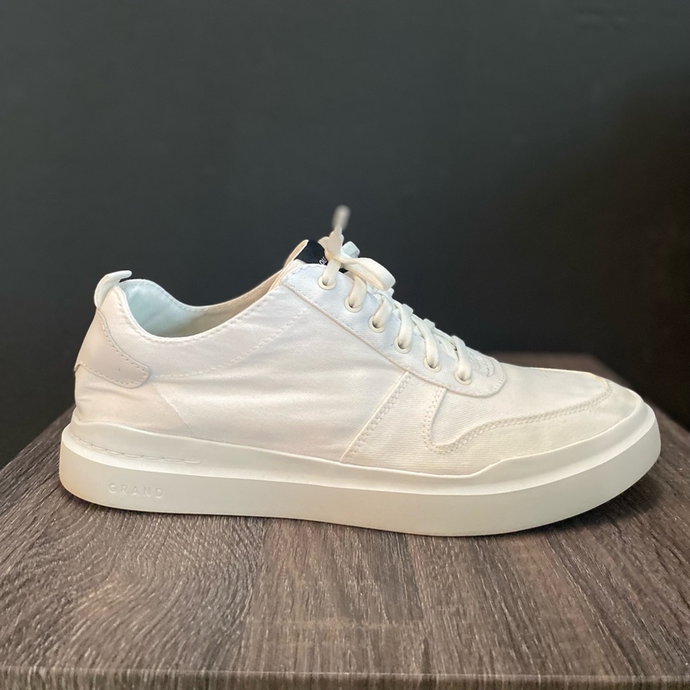 Mens Cole Hann White Canvas Shoes Size 10